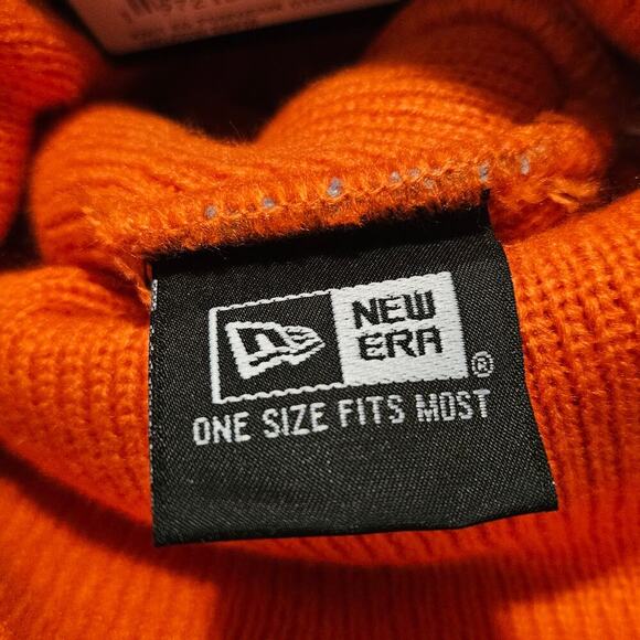 New Era Oklahoma State Cowboys Beanie Hat Orange OSU Pistol Pete Pom Pom Knit B - Picture 9 of 10